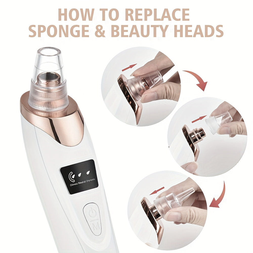 Appareil beauté facial portable, nouvelle version, exfoliation douce et élimination des cellules mortes, outil essentiel pour soins à domicile.