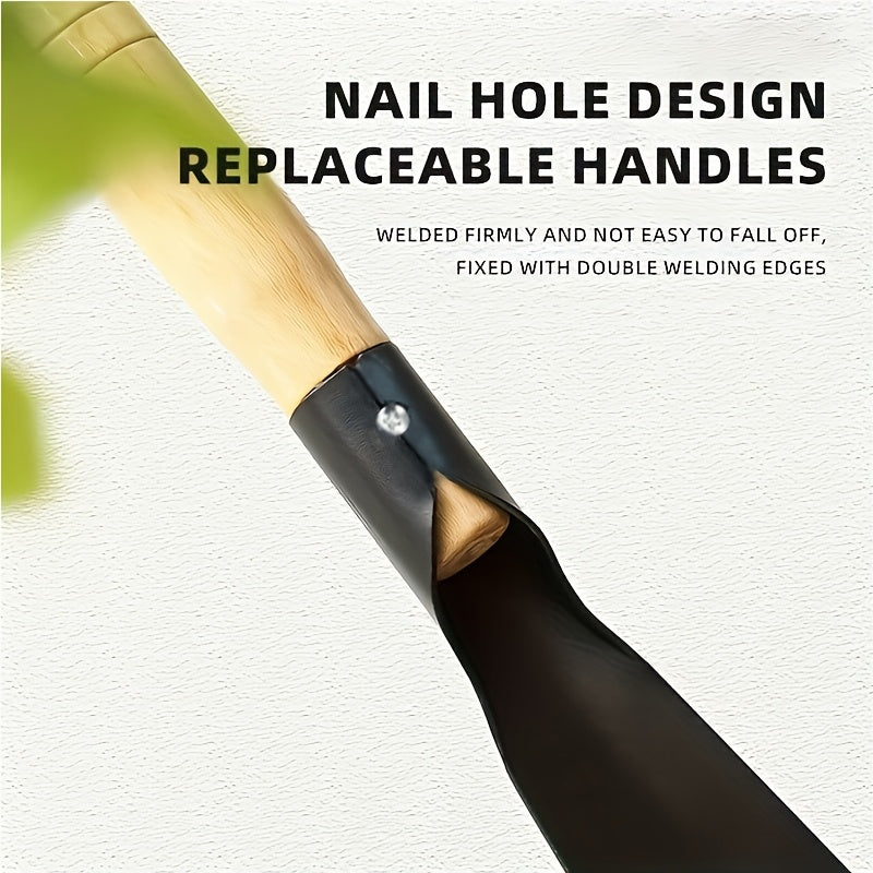 2-Pack Heavy Duty Gardening Shovels - 32.0cm Manganese Steel Garden Hand Shovels with Ergonomic Wooden Grip - Durable Metal Flower &amp; Vegetable Digging Tools Without Electricity