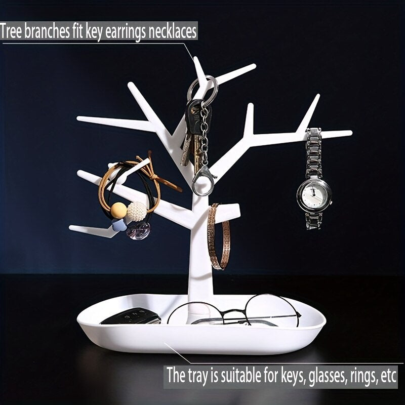 1pc Tree Hanger Creative Necklace Jewelry Necklace Bracelet Jewelry Display Rack Creative Earrings Ring Storage Rack, Jewelry Towers
