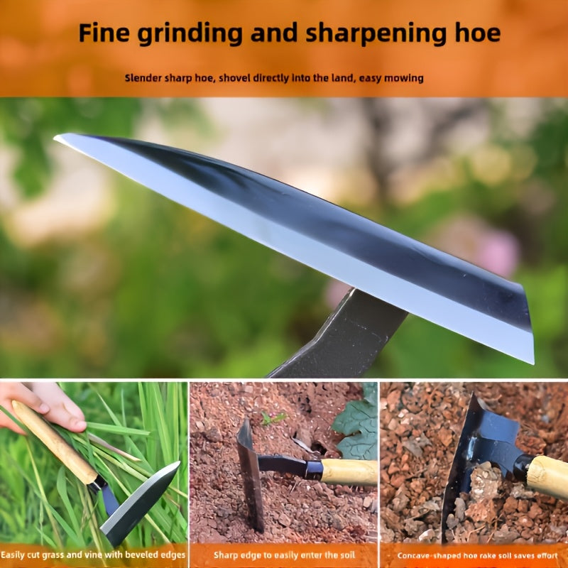 Dual-purpose Small Triangle Hoe Garden Hoe Tool - Suitable for Yard, Grass, Flower, and Vegetable Planting, Yard Maintenance, Compact Design, Urban Farming