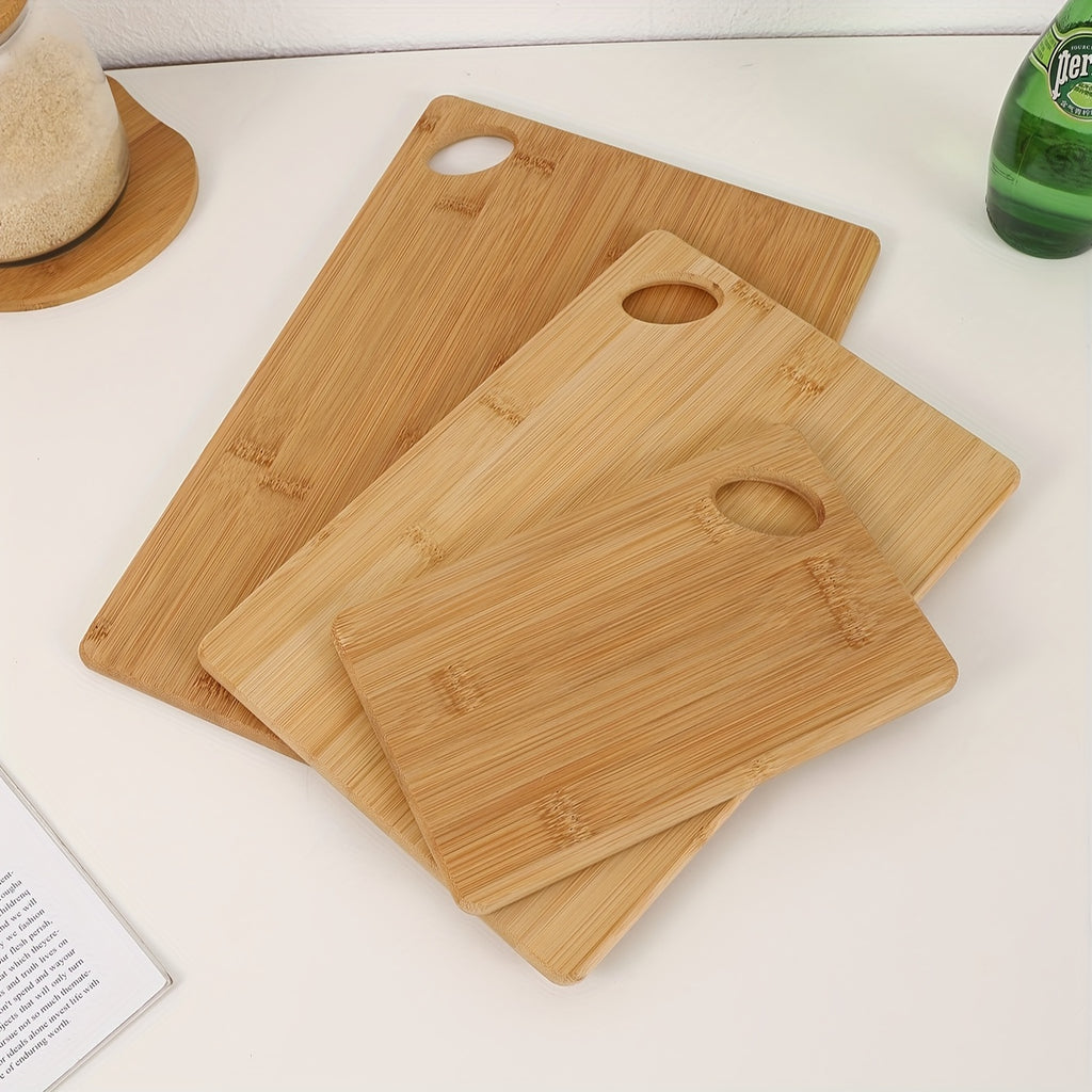 1pc Gold 3pcs Wooden Cutting Board Chopping Board Charcuterie Board for Kitchen Meat, Cheese, Bread, Vegetables And Fruits, Kitchen Utensils, Home Dormitory Cutting Board