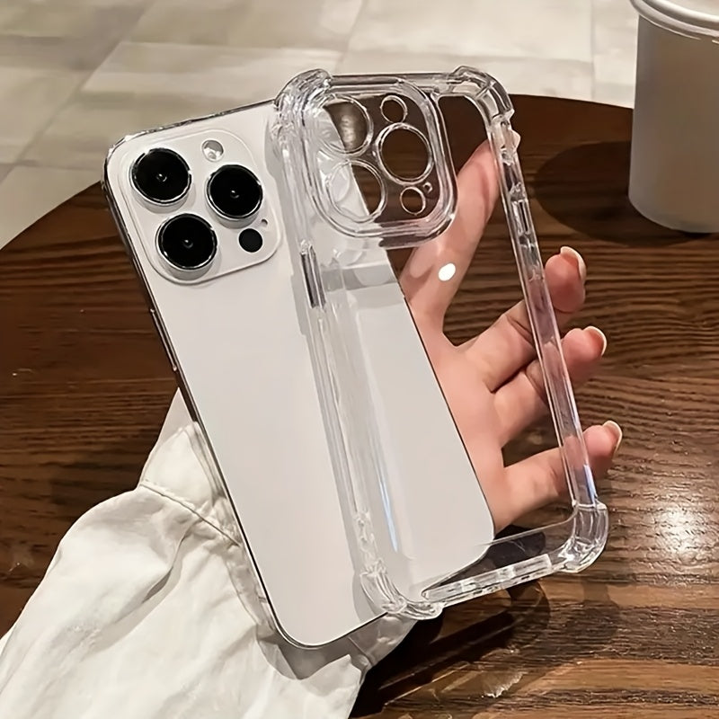 Coque Bumper Transparente Anti-Choc Haut de Gamme : Protection TPU claire, résistante aux chocs, compatible iPhone 7 à 16 Pro Max.