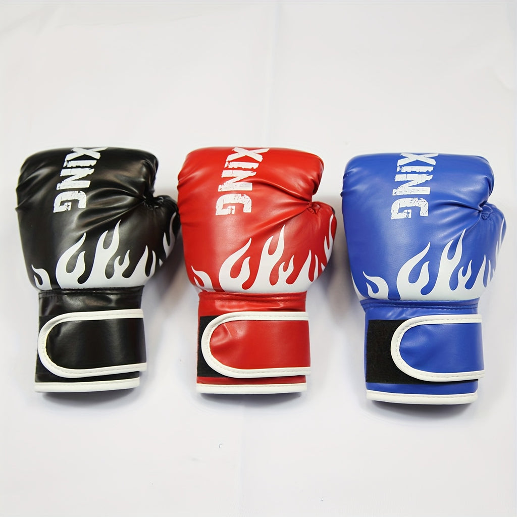 Paire de gants de boxe jeunesse 6 oz avec rembourrage en mousse épaisse, adaptés à l’entraînement amateur et professionnel.