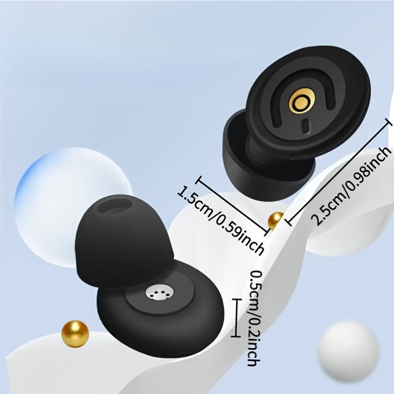 Bouchons d’oreilles isolants, réutilisables, 3 tailles incluses, confortables et durables, avec étui, parfaits pour concerts, sommeil et activités.