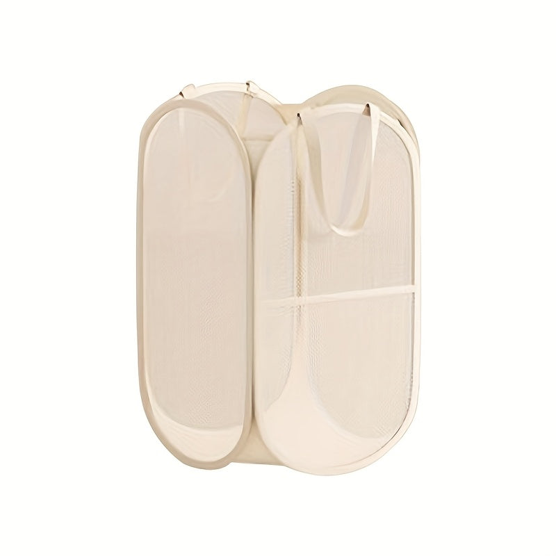 1pc Large Capacity Toy Storage Basket - Transparent Fabric Organizer with Divided Compartments, Easy to Find Items, Ideal for Living Room, Playroom, or Bedroom, Toy Organization | Playroom Storage | Durable Storage Basket