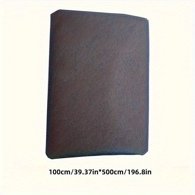 1 Roll Heavy Duty Black PP Non-Woven Landscape Fabric Weed Barrier with Green Stitched Edges - Durable Garden, Vegetable Patch &amp; Flower Bed Weed Control, Light-Blocking &amp; Water Permeable Fabric for Healthy Plant Growth, Veget