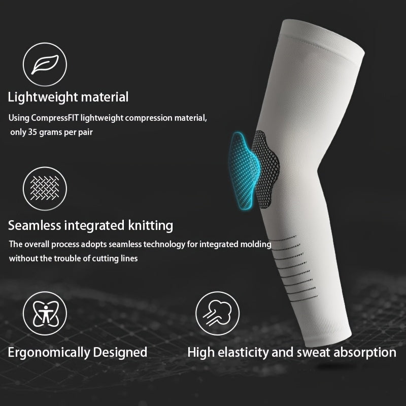 A Pair of Solid Color New High Elastic Arm Sleeves Suitable for Outdoor Sports And Daily Life