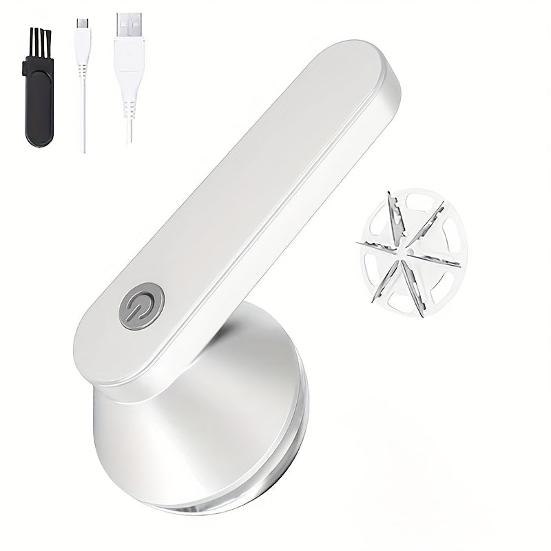 Pince à tissus PANCERKA portable USB, lame à six lames et grille nid d’abeille, enlève bouloches et peluches efficacement à domicile.