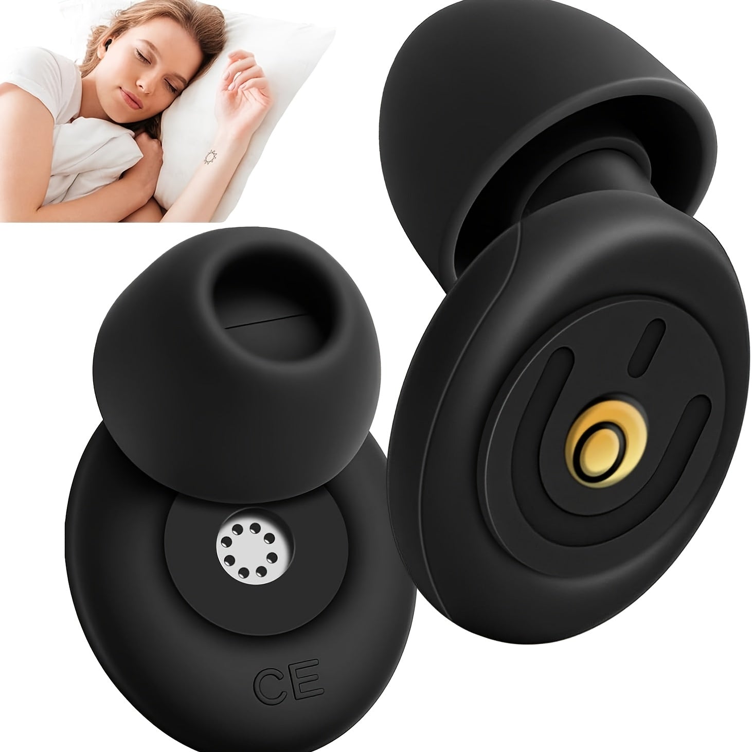 Bouchons d’oreilles isolants, réutilisables, 3 tailles incluses, confortables et durables, avec étui, parfaits pour concerts, sommeil et activités.