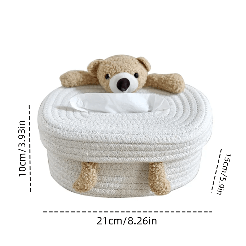 Boîte à mouchoirs style nordique, design créatif, idéale pour rangement sur table de salon.