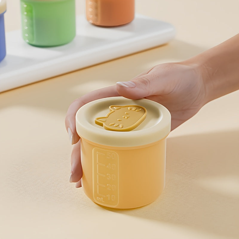 Frozen Food Storage Containers with Lids for Homemade Baby Purees, Vegetables &amp; Fruits, 8-Pack Mini Ice Tray Molds