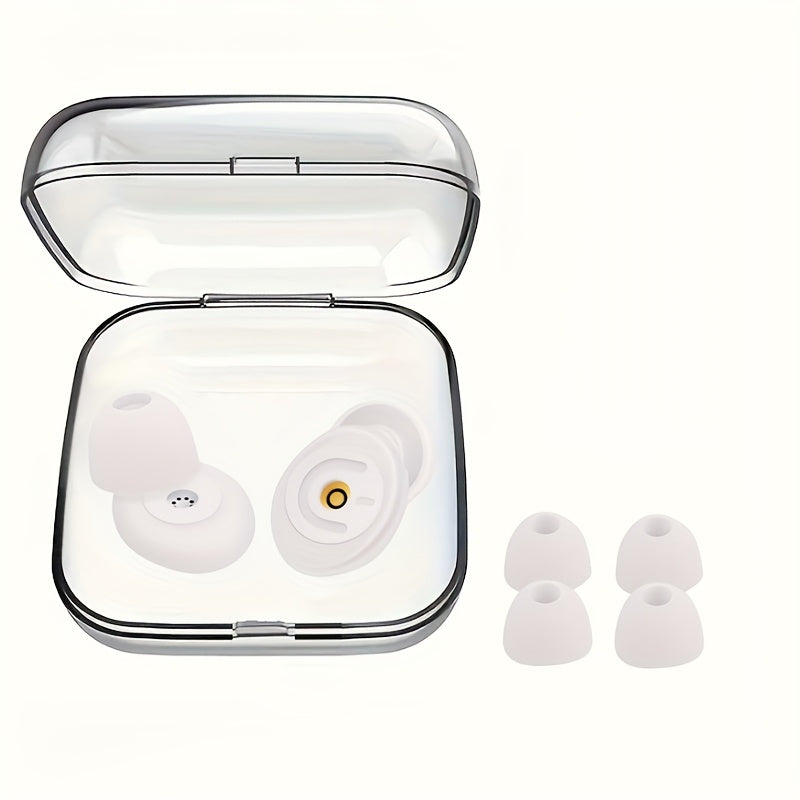 Bouchons d’oreilles isolants, réutilisables, 3 tailles incluses, confortables et durables, avec étui, parfaits pour concerts, sommeil et activités.