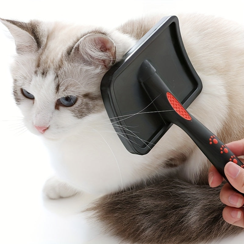 Peigne courbé à coussin d'air pour animaux. Peigne de toilettage idéal pour chiens et chats, pour un démêlage en douceur.