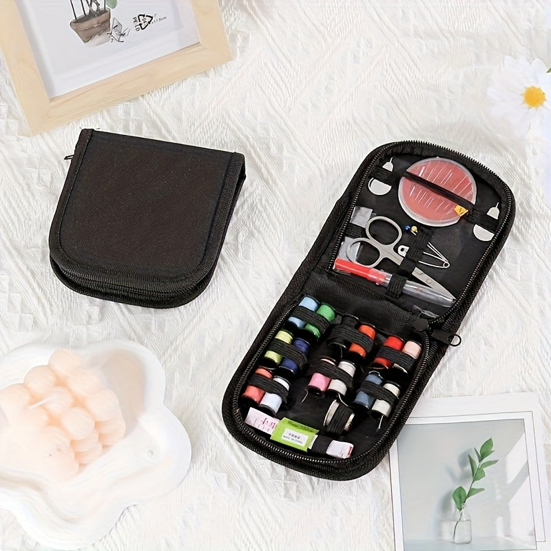 67pcs Complete Sewing Kit with Big Eye Steel Needles - Heavy-Duty Hand Sewing Travel Set, Needles &amp; Thread for Emergency Repairs, Crafting, Clothing Fixes - Portable Sewing Supplies for Adults, &amp; On-the-Go Mending