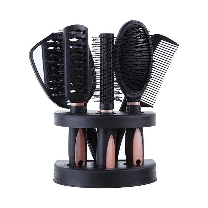 Set WANMEI 6 pcs miroir et peignes, accessoires coiffure pour filles, définition des boucles, outils salon et coiffage sans chaleur.