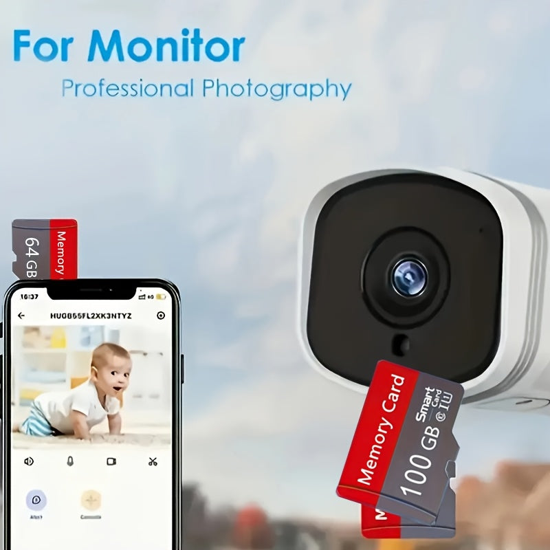 Carte Mémoire TF Classique Rouge/Gris : Capacités 8 à 128 Go, transmission stable, performance élevée, avec adaptateur SD, compatible téléphones, caméras et ordinateurs.