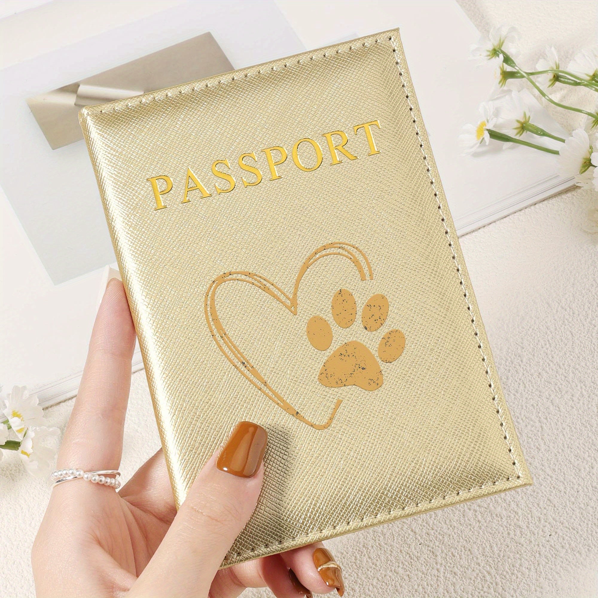 1pc Slim Passport Holder Wallet - Lightweight Travel document case with Open Closure, Nylon Interior - Compact Passport Organizer for Men & Women, Business or Vacation Trips - Available in White & other colors, Passport Trave