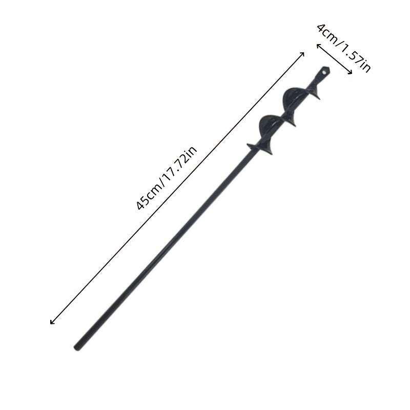 Heavy-Duty Spiral Drill Bit for Gardening &amp; Lawn Care - 3/8" Hex Shank, Sharp Blades, Ergonomic Handle, Multi-Size (3/4" to 2" Heads) for Digging, Sod, Weeding, Weed Removal, Garden Tool, Robust Construction, Durable Construc