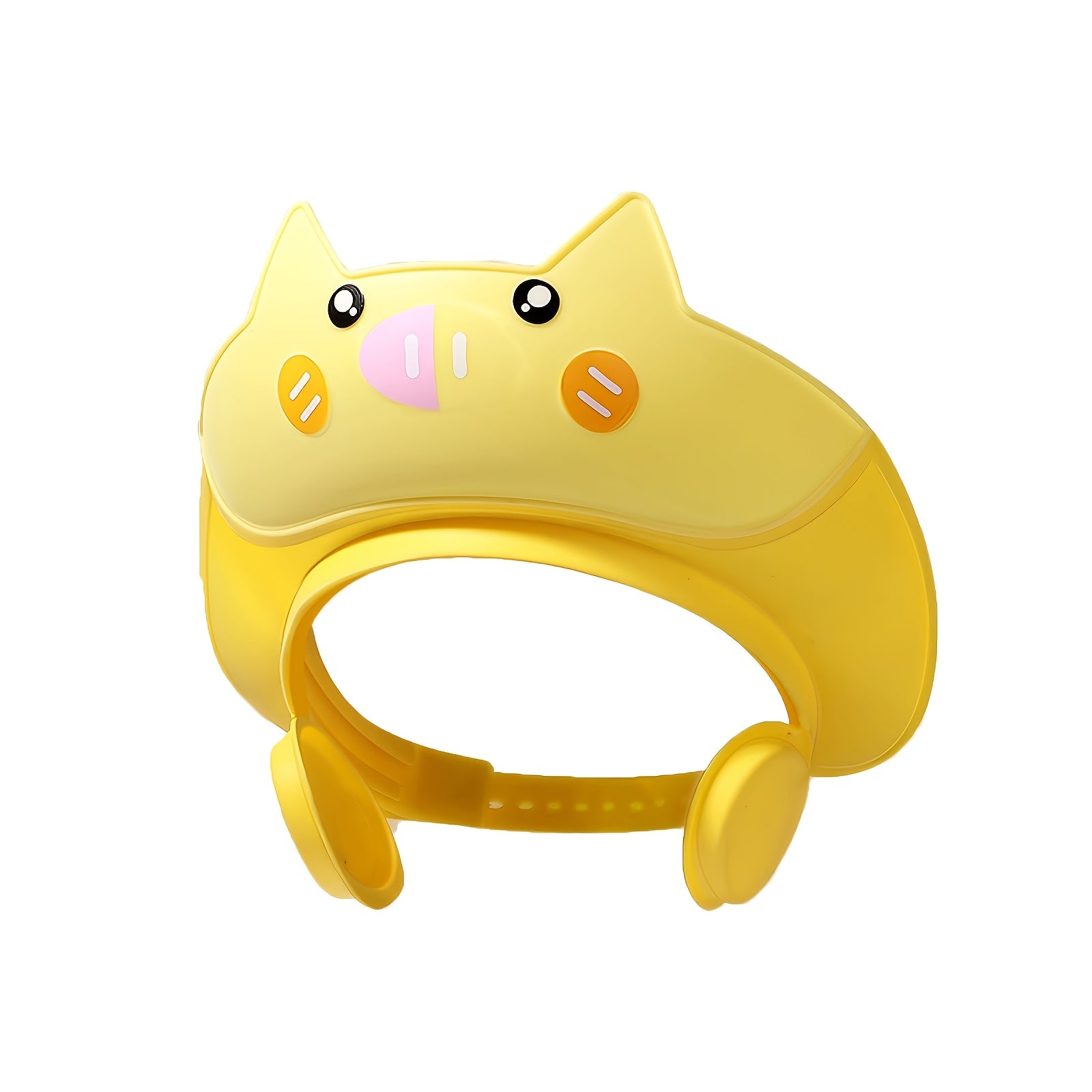 Bonnet de bain ajustable, doux, design mignon cochon/poule avec yeux en cœur, pastel, confortable et idéal comme cadeau de douche.