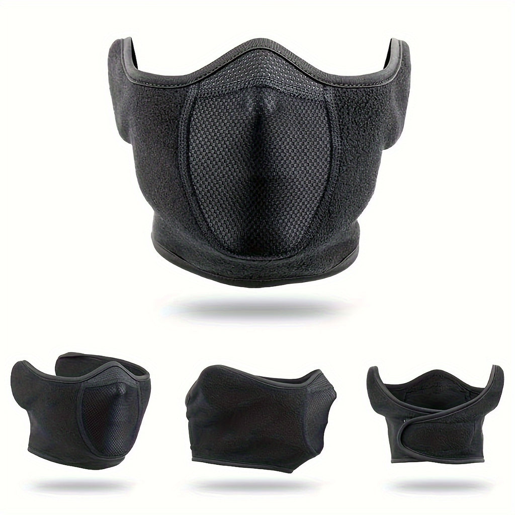 Masque d’hiver pour protection contre le vent et le froid, idéal pour moto, vélo, ski, randonnée et alpinisme, offrant confort et chaleur.