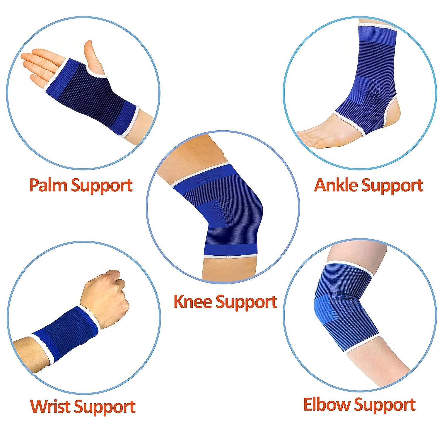 8pcs/set, 10pcs/set, all season equipment fitness combination set, sports knees, elbows, wrists, palms, fitness ankles, adult football and basketball training