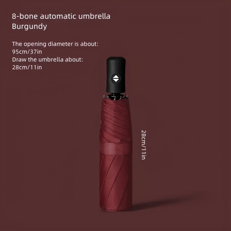 Parapluie pliant 8 branches, coloré, unisexe, usage professionnel ou quotidien, robuste, élégant, parfait cadeau, toile durable et design moderne.