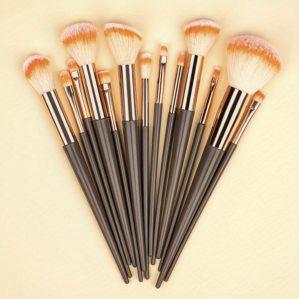 13/20/33pcs Professional Makeup Brush Set with Accessories Kit Includes High-Quality Nylon Bristled Brushes, Headband, Wristbands, Makeup Remover Puff, Triangular Velvety Puffs, Finger Puffs, Large &amp; Small Beauty Sponges ABS