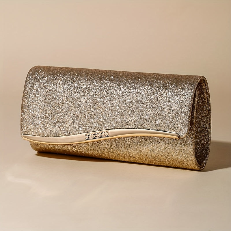 Sac soirée femme style européen, matière pailletée, bandoulière croisée, élégant pour mariage et occasions spéciales, cadeau idéal fête des mères.