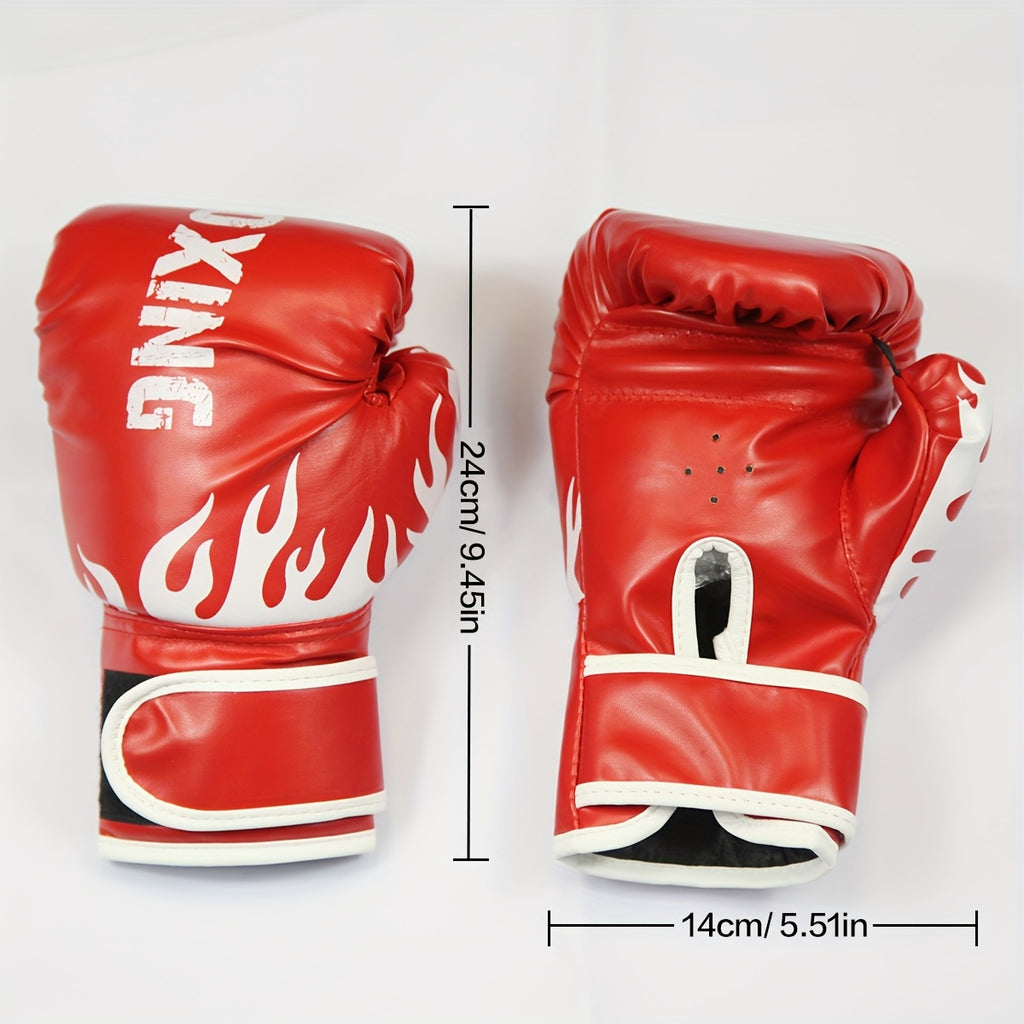 Paire de gants de boxe jeunesse 6 oz avec rembourrage en mousse épaisse, adaptés à l’entraînement amateur et professionnel.