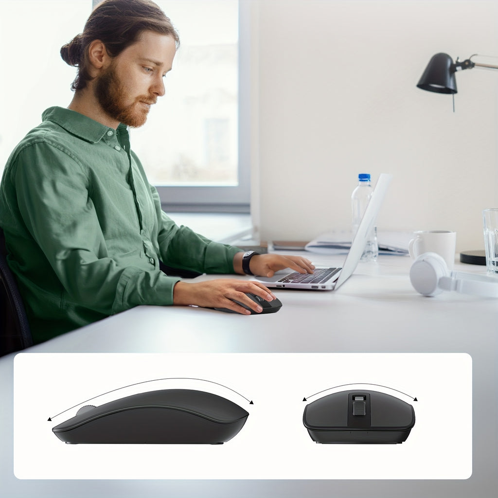 Souris Sans Fil ACER 2,4 G : Droitière, capteur optique, 4 boutons, alimentée par pile, compacte et portable pour PC et laptop.