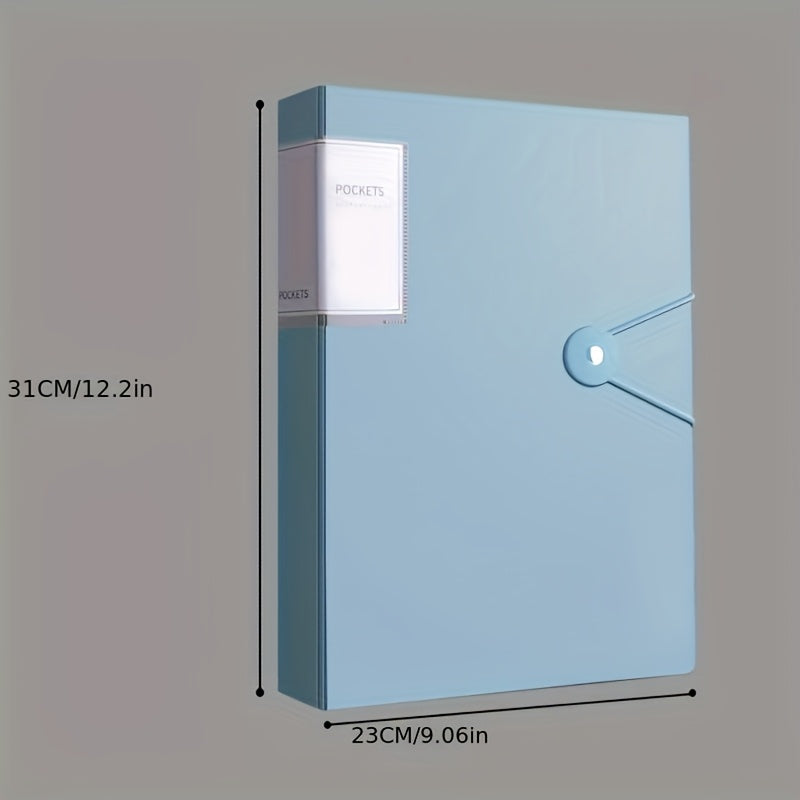 60-Pocket A4 File Folder, Suitable for A4 Size Documents and Papers, PP Material, High Transparency and Waterproof, Easy to Store and Organize, Ideal for Home, School, and Office File Storage