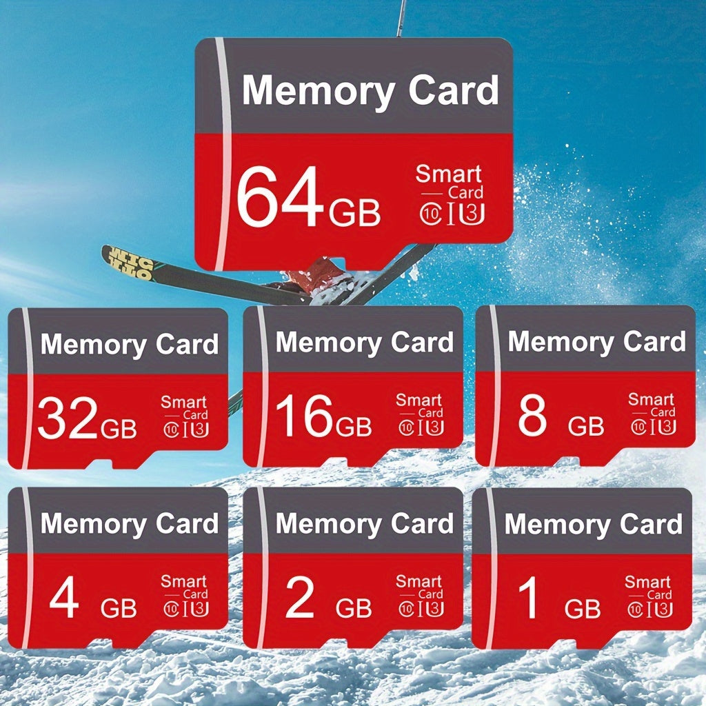 1pc Memory Card 64GB 32GB 16GB With Adapter, High Speed Flash TF Card 8GB 4GB 2GB 1GB, A1 C10 Memory TF Card For Tablet/Camera/Mobile Phone/Laptop/PC/Car Audio/Game Console/Audio -Store Your Files Securely!