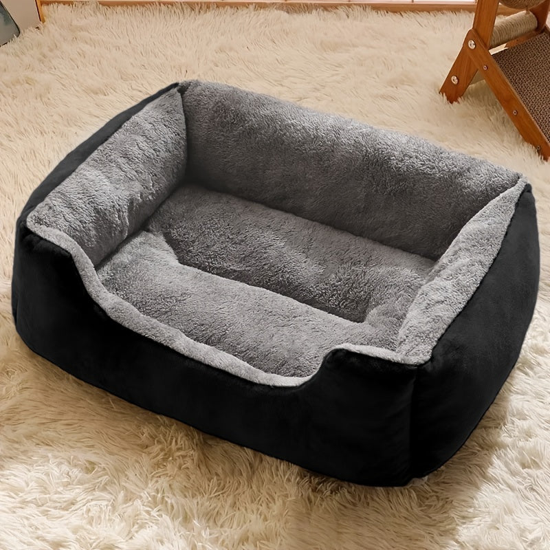 Lit en peluche confortable pour chats et petits chiens, quatre couleurs, canapé douillet, facile à utiliser, coussin doux, sans montage.