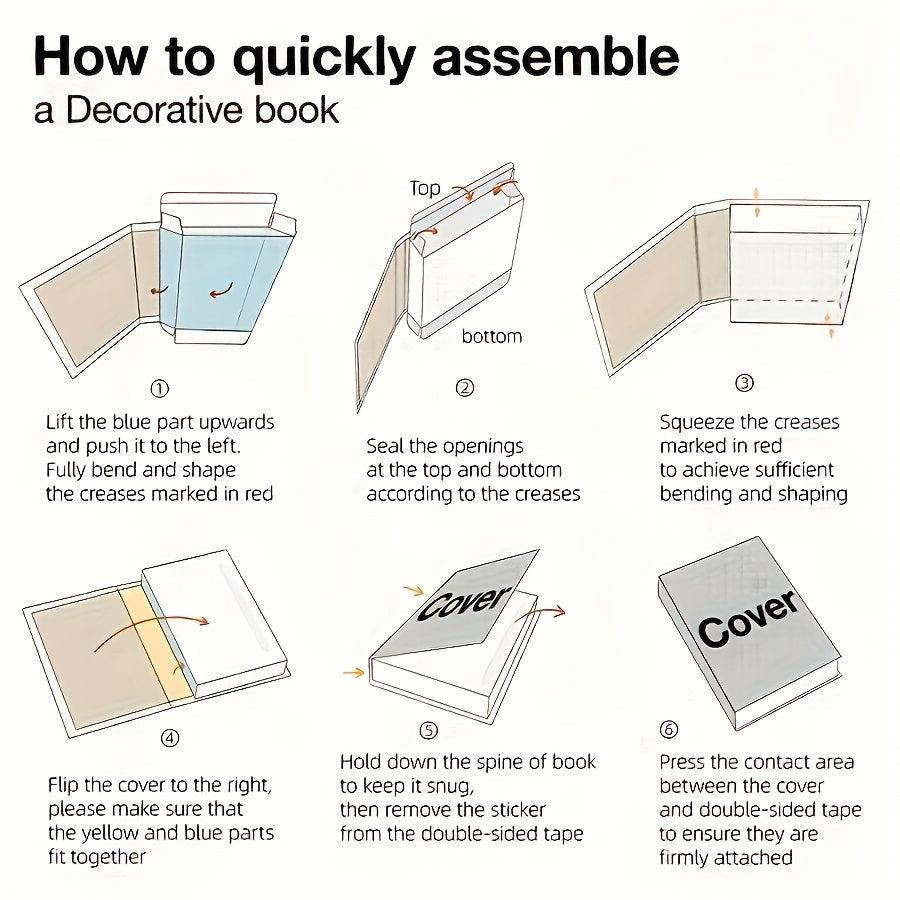 مجموعة كتب دمى ورقية قابلة للتكديس على الطراز الاسكندنافي مكونة من ثلاث قطع، كتب دمى لتزيين رفوف كتب غرفة المعيشة، مجموعة كتب دمى مزخرفة لا تحتاج إلى صيانة.