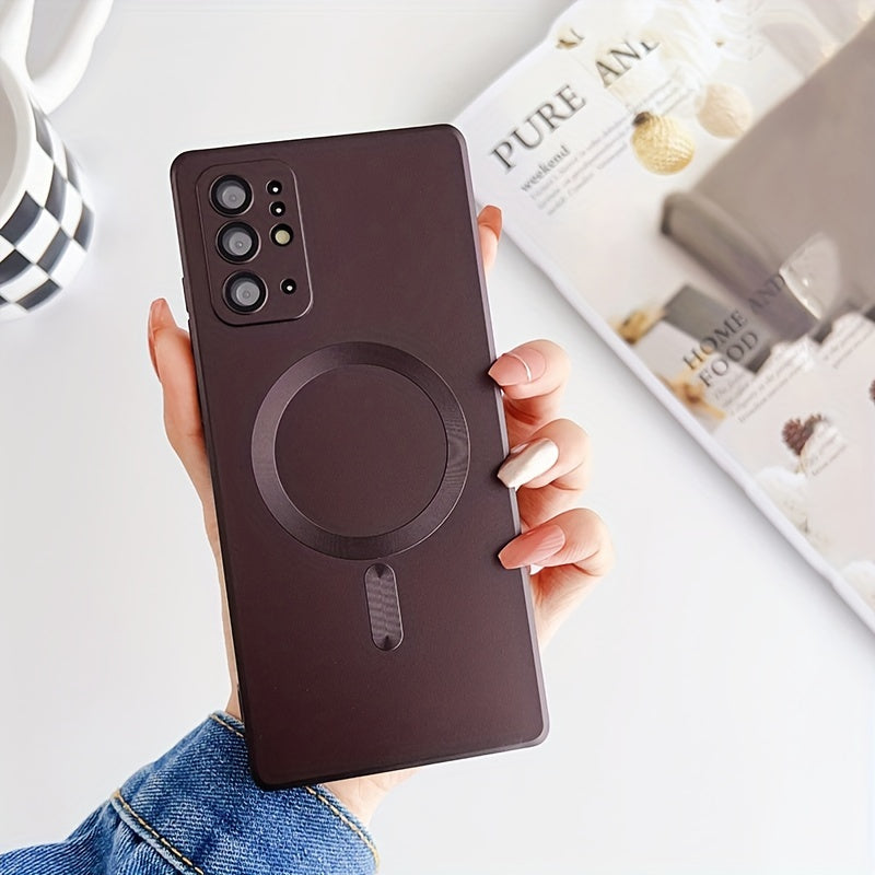 Coque transparente plaquée compatible charge magnétique sans fil, antichoc, pour Samsung Galaxy S20 à S23, offrant protection et style épuré.