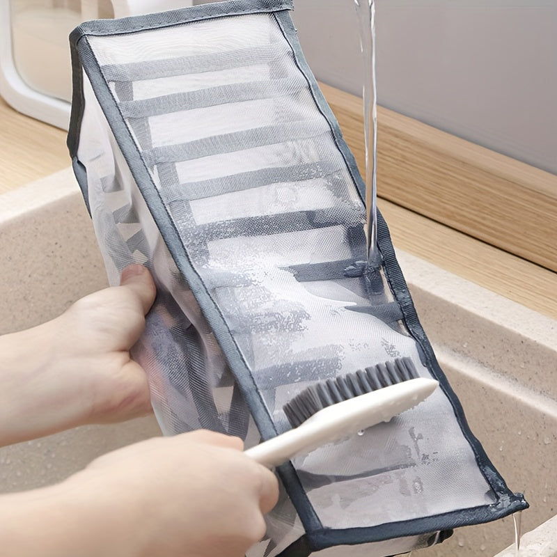 11 Grid Sock Underwear Storage Box: Transparent Mesh Closet Organizer for Household Underwear, Socks, Scarves, Ties - PVC Material