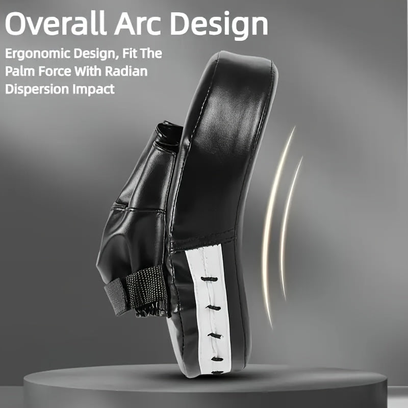 Lot de 2 cibles de frappe ergonomiques en EVA, légères et durables, idéales pour boxe, sanda et taekwondo, faciles à transporter.