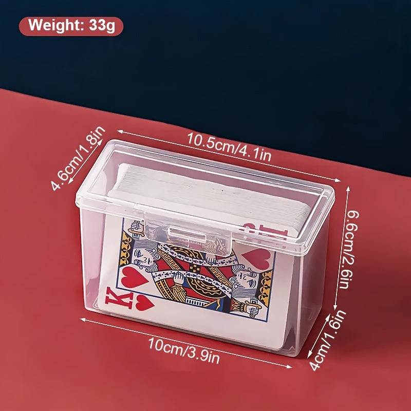 1pc/2pcs Card Storage Box, Transparent Plastic Box, Business Card Arrangement Box