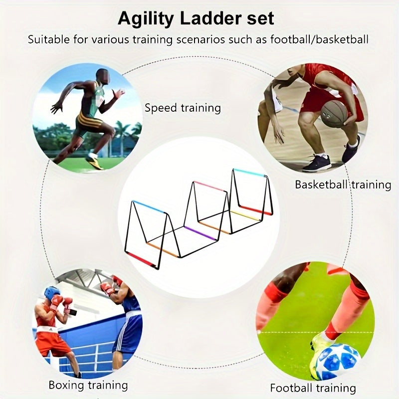 Multifunctional Colorful Agility Ladder, Agility Training Equipment, Soccer Speed ​​Ladder, Soccer Footwork Ladder, Suitable Fitness Running and Agility Training