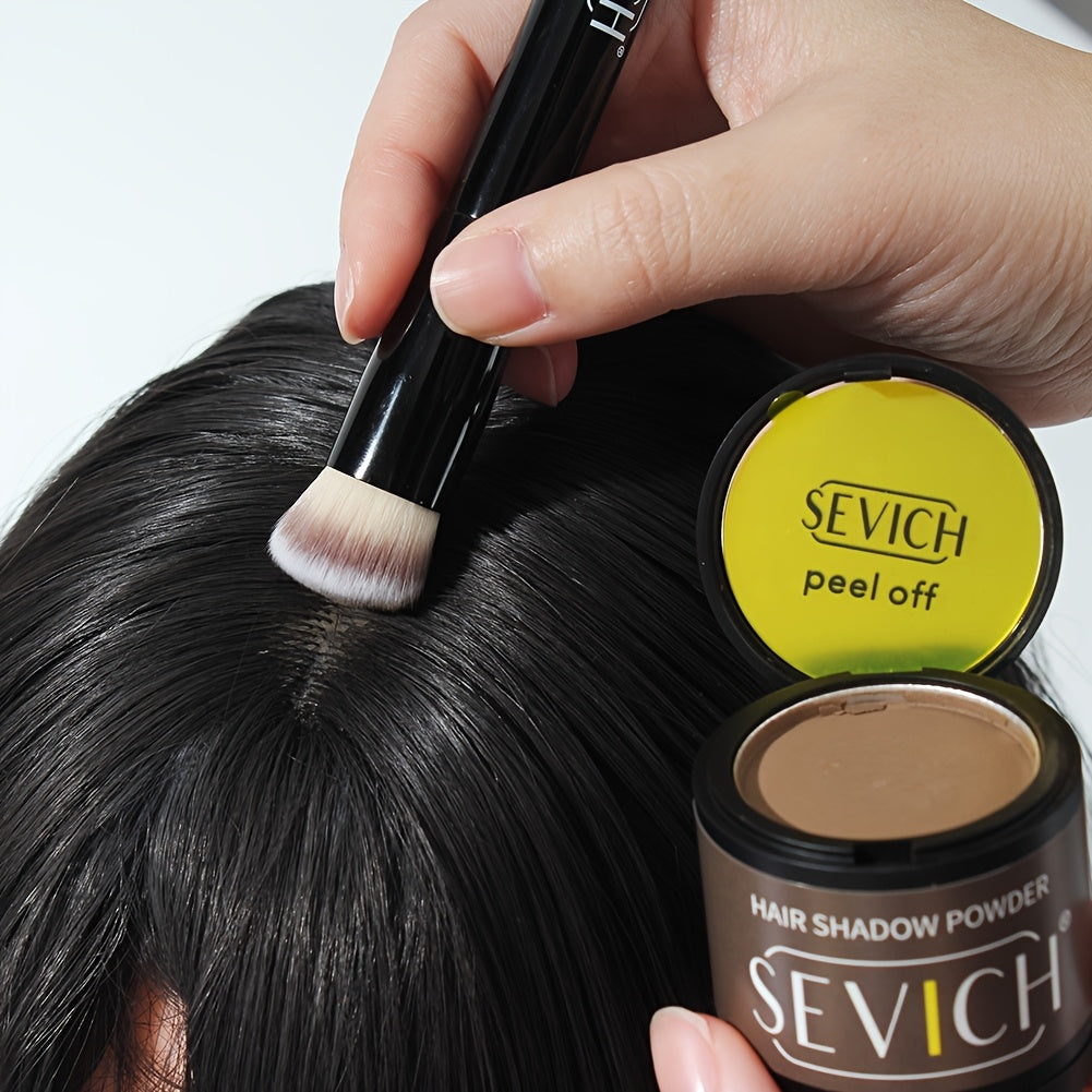 Kit poudre ombre cheveux Sevich avec pinceau, applique uniformément, camoufle instantanément racines et ligne capillaire, effet naturel et waterproof.