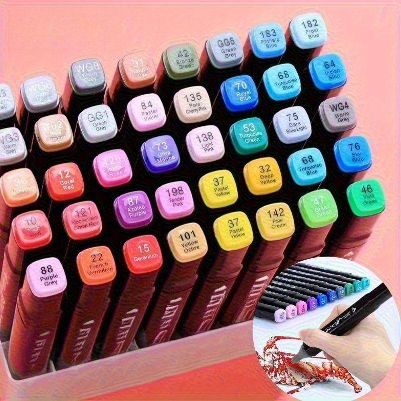 30pcs art grade oily double headed marker suit is a must for painting lovers. Cartoon sketch is super awesome! Halloween, Christmas, birthday gifts, professional artistic purposes