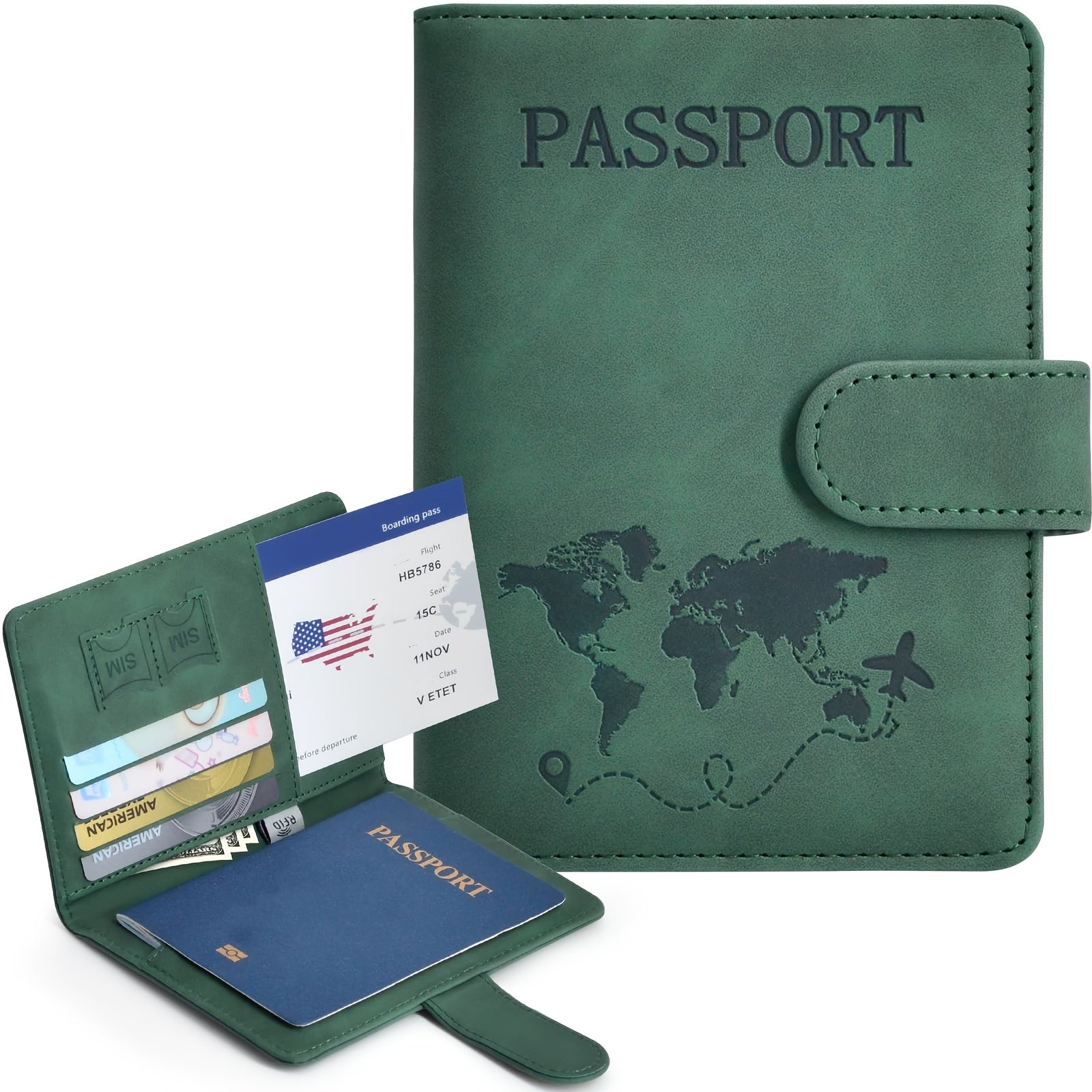 Porte-passeport élégant et pratique Protège vos documents de voyage, compact et facile à transporter, parfait pour déplacements et voyages internationaux.
