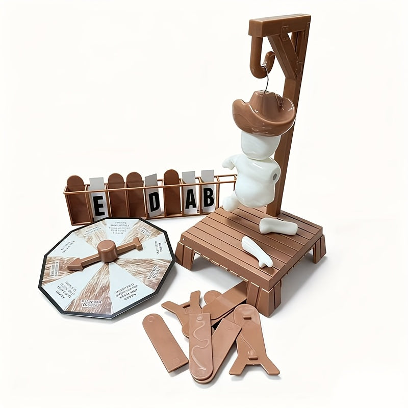 Hangman Word Game with Magnetic Letter Tiles &amp; Spanish/English Cards - Family Party Board Game for s &amp;, Vocabulary Builder, Spinning Wheel-Like Mechanic, Plastic Hanging for Man Game for Spanish &amp; English Language Learning (M