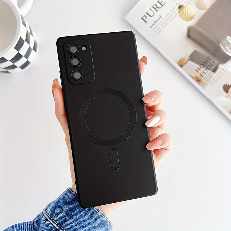 Coque transparente plaquée compatible charge magnétique sans fil, antichoc, pour Samsung Galaxy S20 à S23, offrant protection et style épuré.