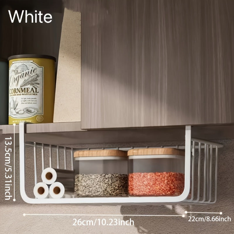 Extra Large Modern Storage Box - No-Installation Hanging Basket for Kitchen, Dorm Desk & More - Multi-Tiered Mesh Design with Durable Metal Wire | 4-Season Space-Saving Vertical Storage Solution | Versatile Organizer for Kitc