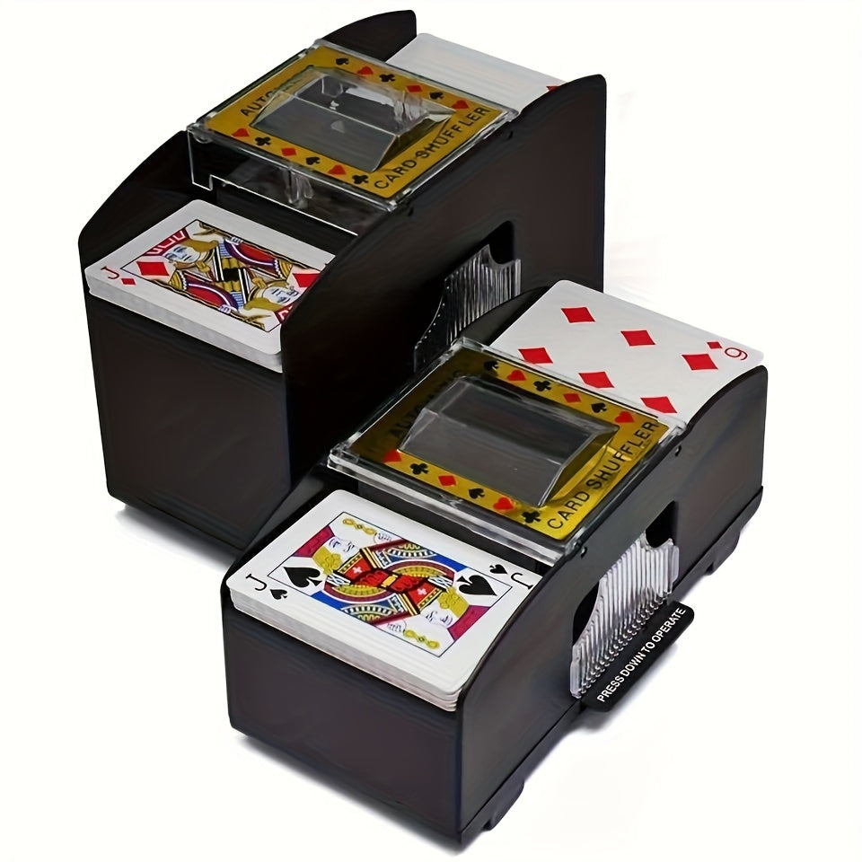 Mélangeur automatique de cartes à double compartiment. Mélangeur de cartes de qualité ABS, idéal pour les soirées jeux en famille et les passionnés.
