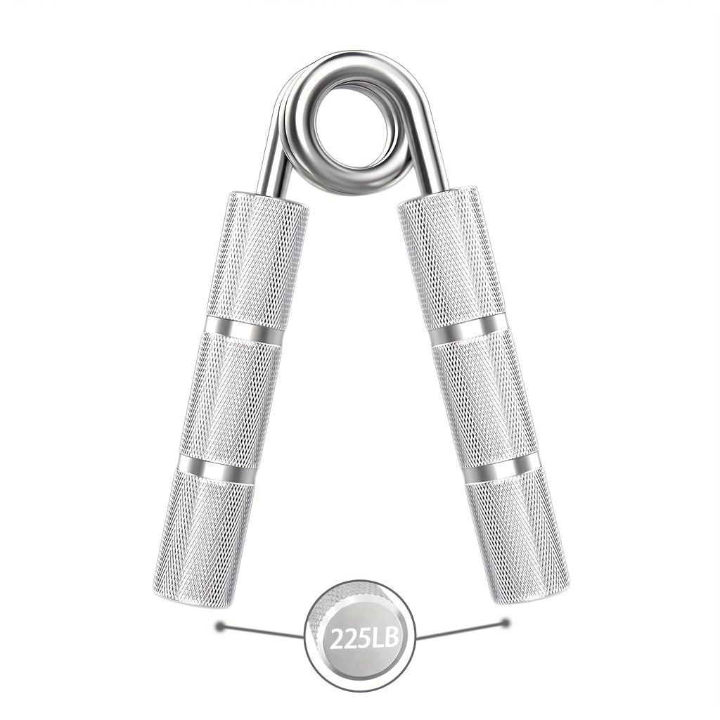 Gripper métallique main 22,68‑158,76 kg, entraîne poignets et avant-bras, renforcement préhension et muscles de la main.