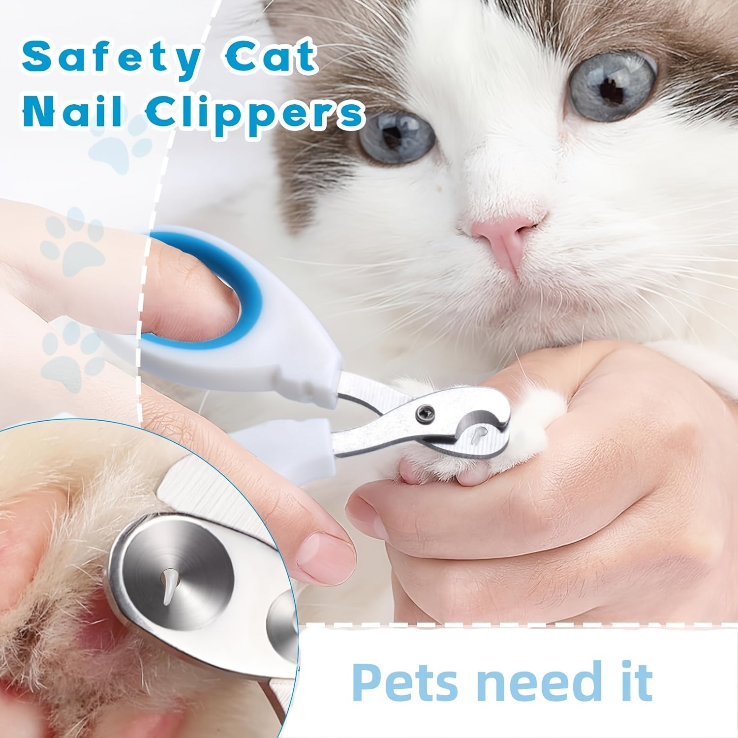 Stainless Steel Pet Nail Clippers for Cats and Small Dogs – Ergonomic Grip, Precise Trimming, Safe &amp;amp; Easy to Use with Red Accent Handles
