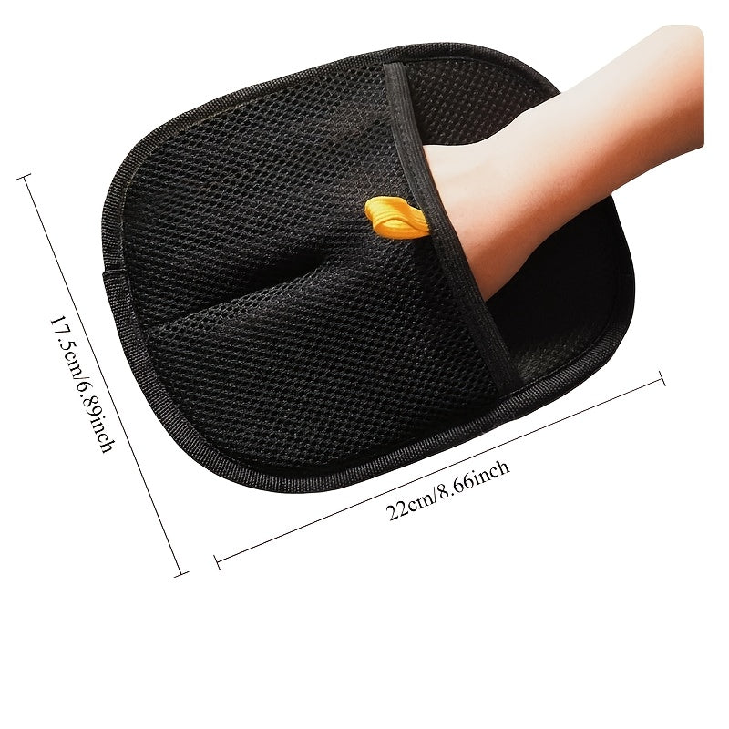 Gants de toilettage anti-statique pour animaux (1/2/3 pièces). Gants en polypropylène noir, efficaces pour éliminer les poils de chats et chiens. Accessoire tendance et durable.