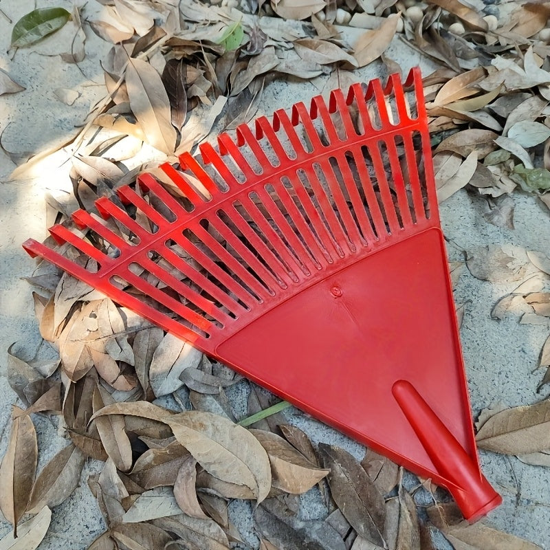 1-Pack Heavy-Duty 20-Tooth Plastic Leaf Rake with 20 Teeth - Lightweight Tool for Lawn, Garden, Driveway, Sidewalk - Efficient Leaf Collector for Fall, Durable Blower/Shovel Attachment Compatible (for &amp; Professional)